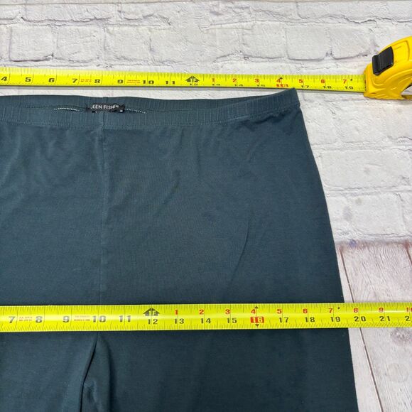 Eileen Fisher Women Pull On Ankle Leggings Size XL X-Large Dark Teal C046 -30 - Picture 4 of 16